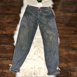 Joie Cargo Button Up Jean Drawstring Ankle Size 30